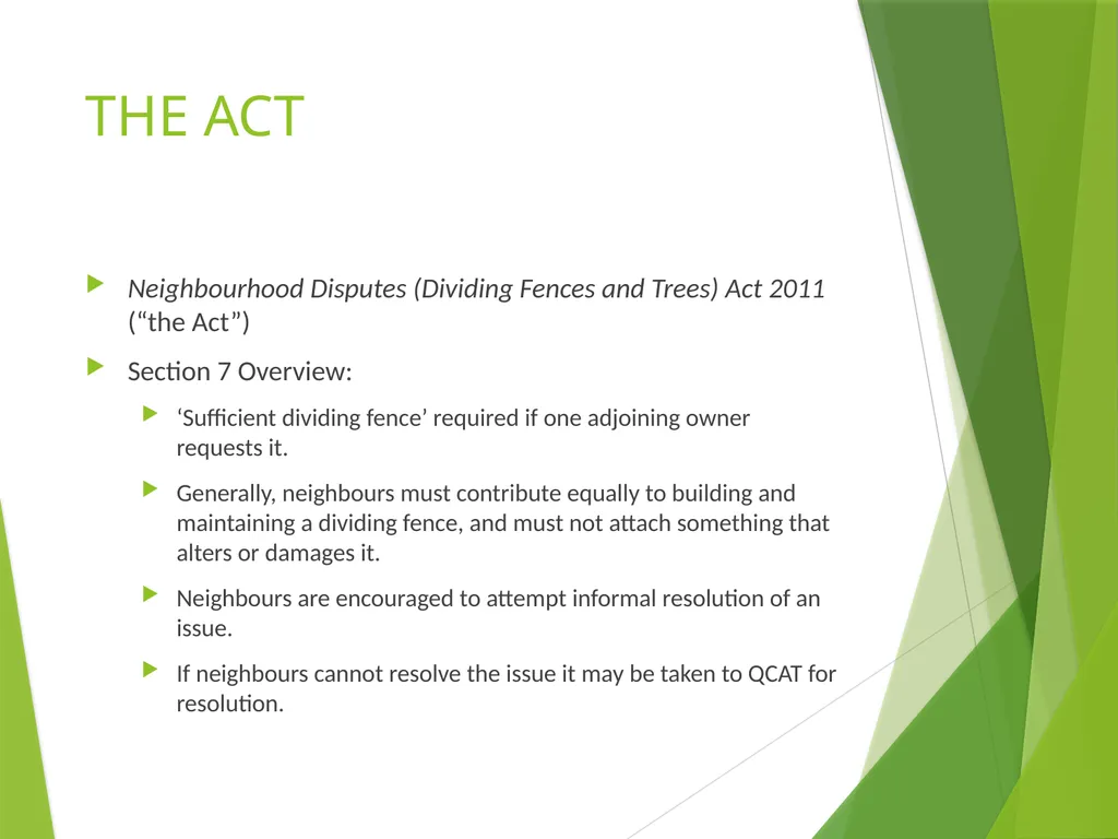 DIVIDING FENCES ACKNOWLEDGEMENT OF COUNTRY MRCLC - slide 6 of 25