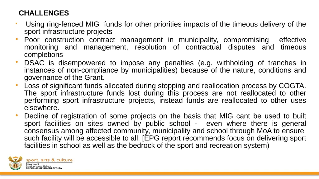 PROGRESS ON IMPLEMENTATION OF A RING-FENCED MIG - slide 32 of 34
