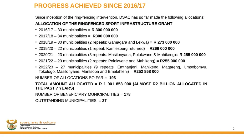 PROGRESS ON IMPLEMENTATION OF A RING-FENCED MIG - slide 2 of 34