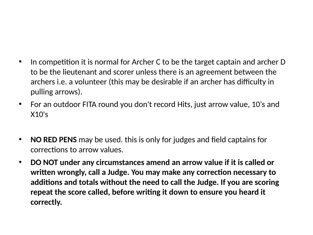 Scoring Correctly To promote and encourage the - slide 10 of 15