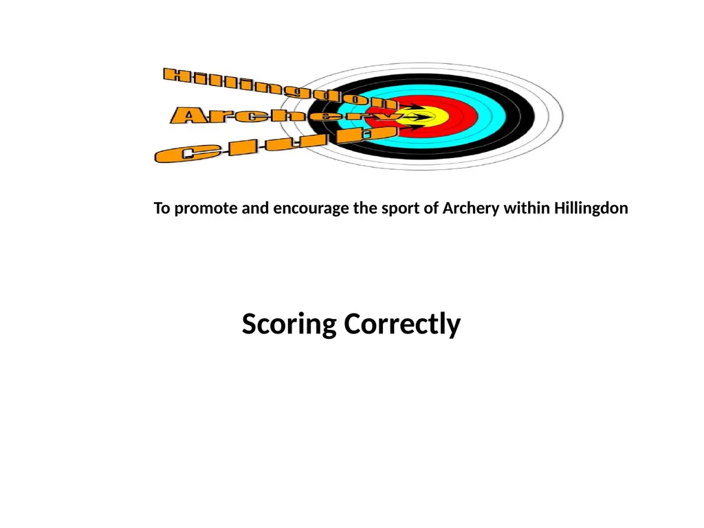 Scoring Correctly To promote and encourage the - slide 1 of 15