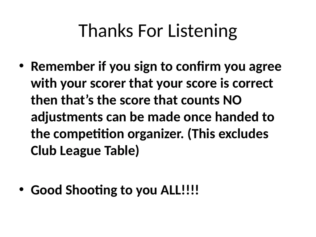 Scoring Correctly To promote and encourage the - slide 15 of 15