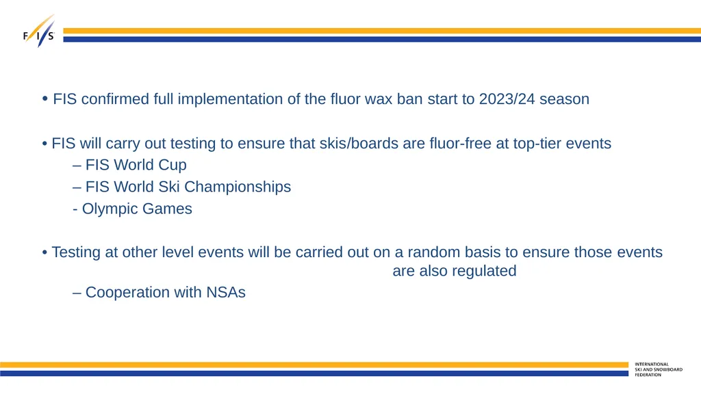 Fluor ban implementation Para Nordic Skiing - slide 2 of 20