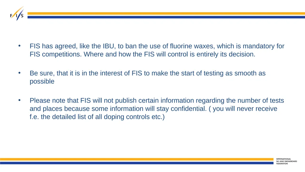 Fluor ban implementation Para Nordic Skiing - slide 3 of 20