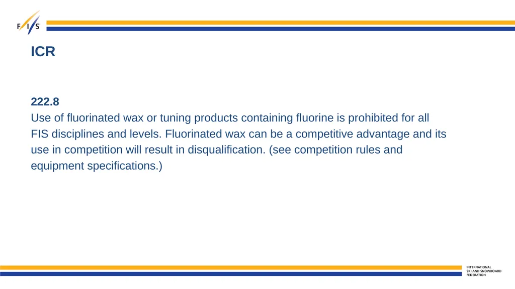 Fluor ban implementation Para Nordic Skiing - slide 9 of 20
