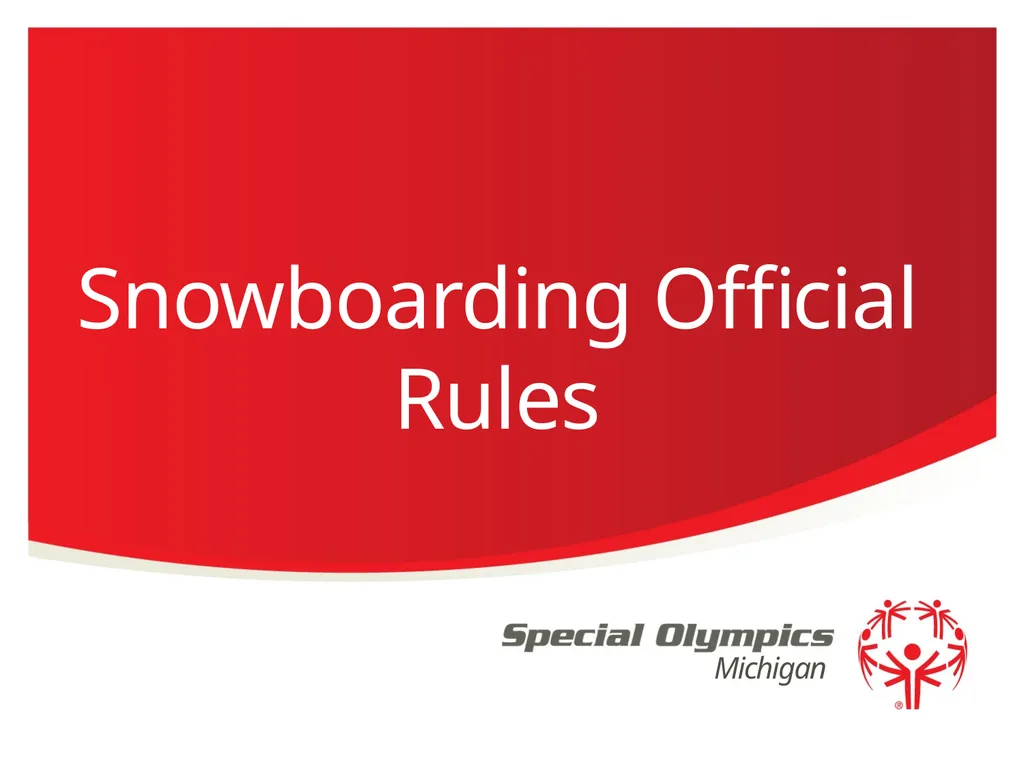 Snowboarding Official Rules The Basics Sport