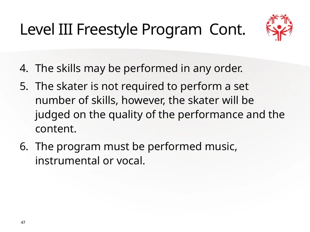 Figure Skating 1 The Basics Sport season: - slide 47 of 92