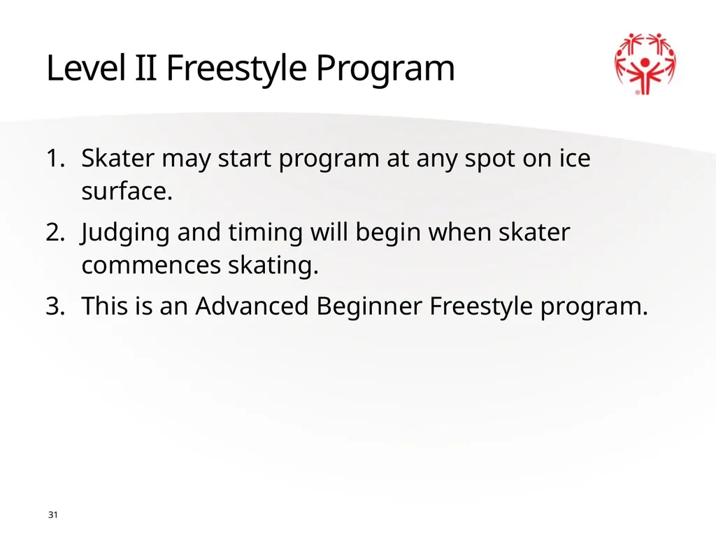 Figure Skating 1 The Basics Sport season: - slide 31 of 92