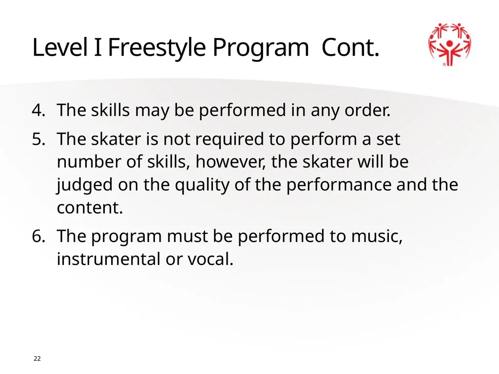 Figure Skating 1 The Basics Sport season: - slide 22 of 92