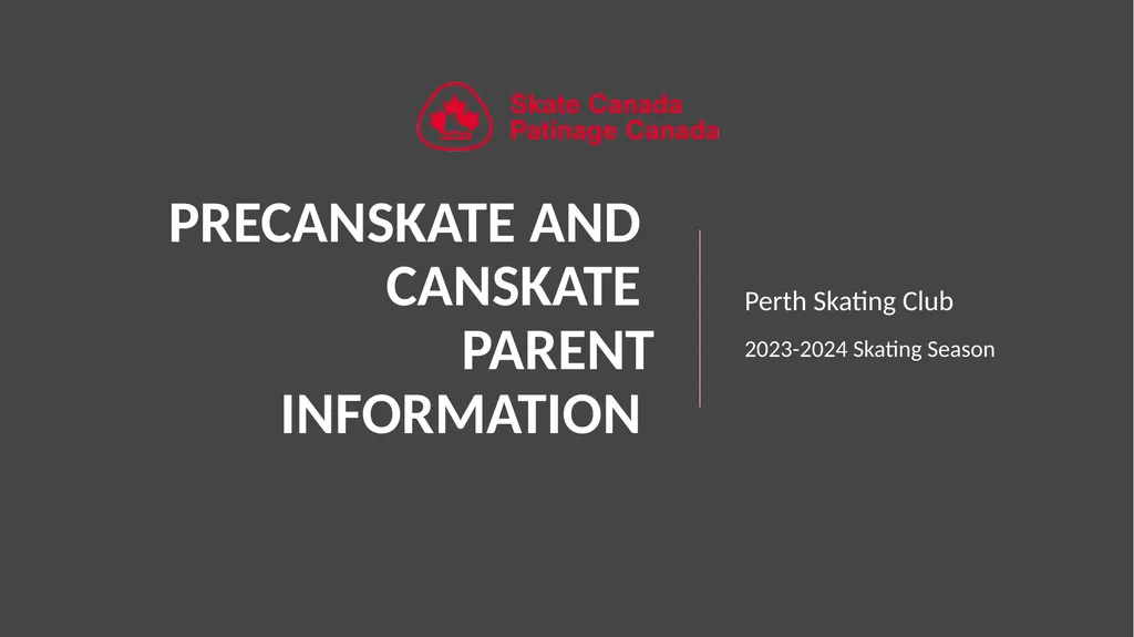 PreCanskate and Canskate Parent Information Perth - slide 1 of 14