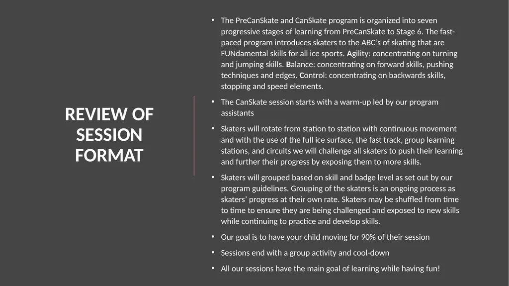 PreCanskate and Canskate Parent Information Perth - slide 11 of 14