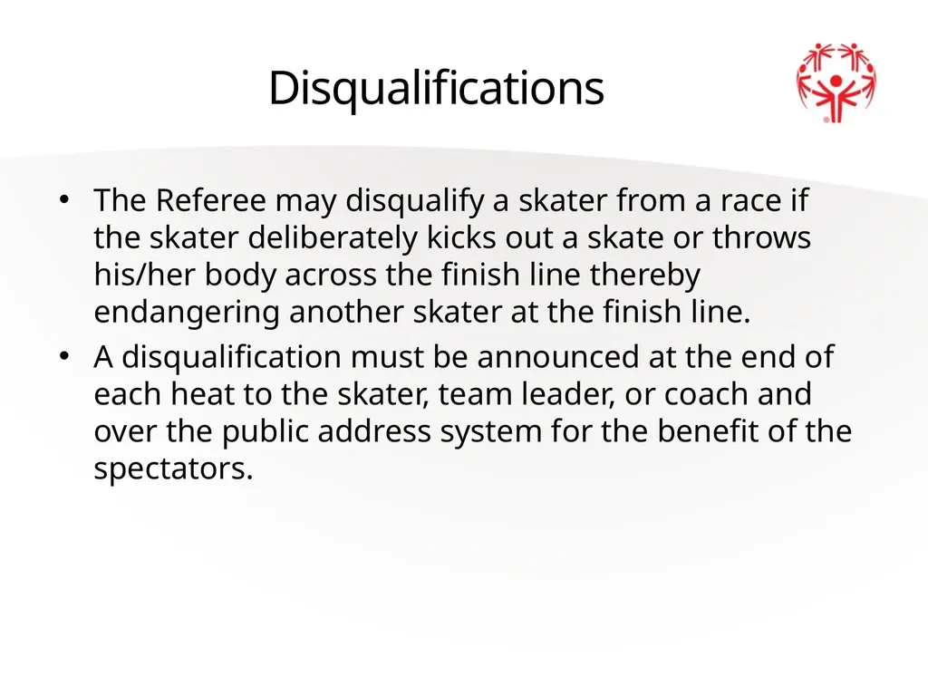 Speed Skating Official Rules 2 A picture paints a - slide 20 of 20