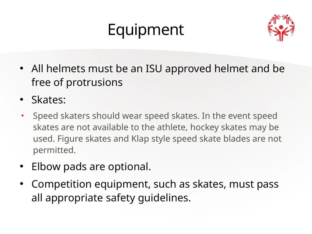 Speed Skating Official Rules 2 A picture paints a - slide 6 of 20