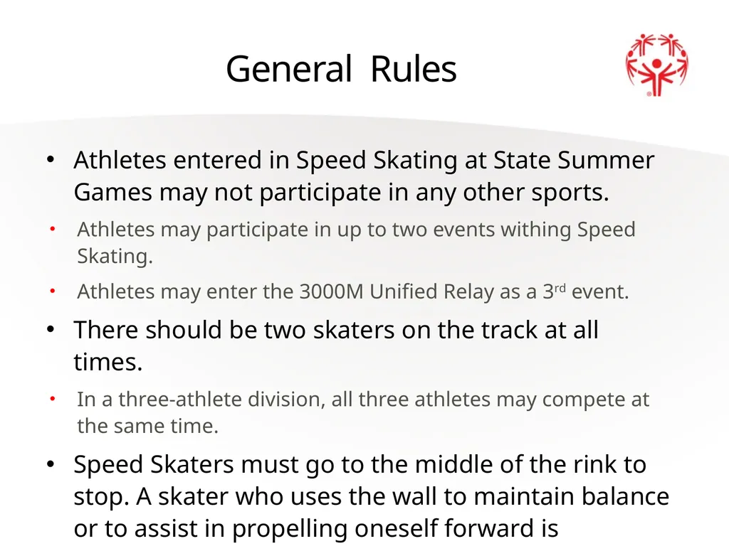 Speed Skating Official Rules 2 A picture paints a - slide 10 of 20