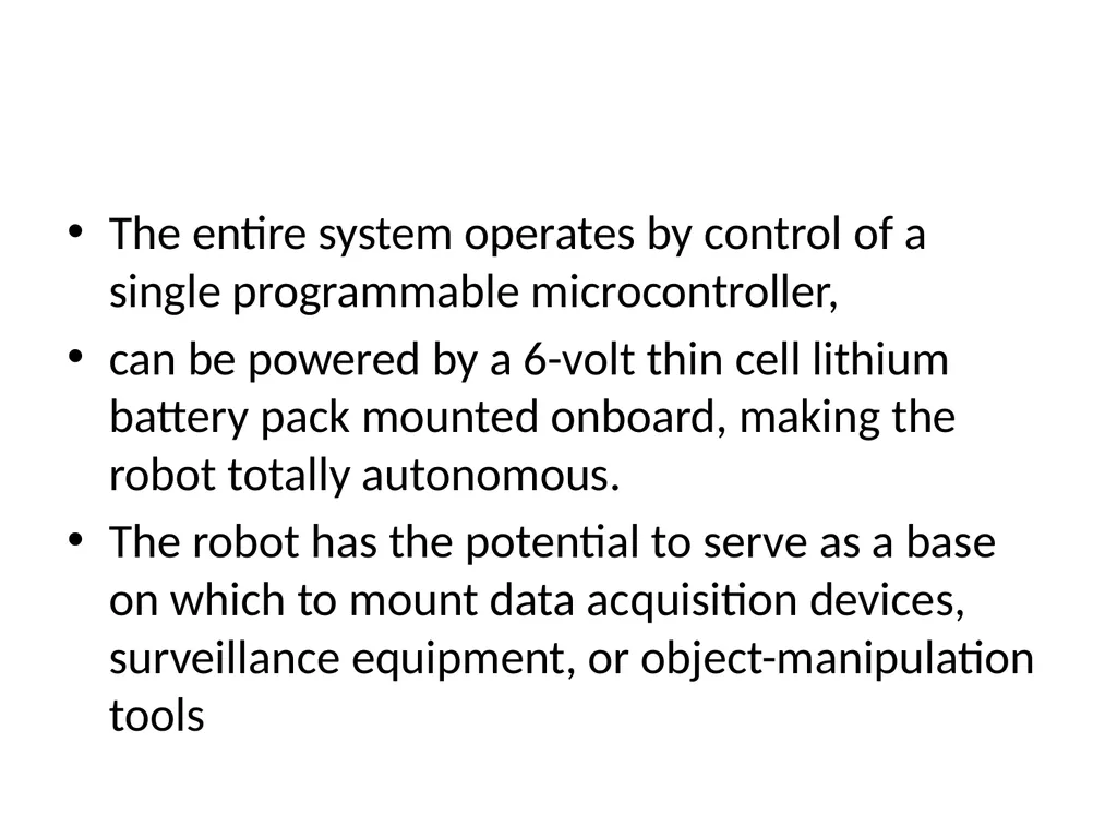 Miniature Wall Climbing Robot Autonomous - slide 6 of 18