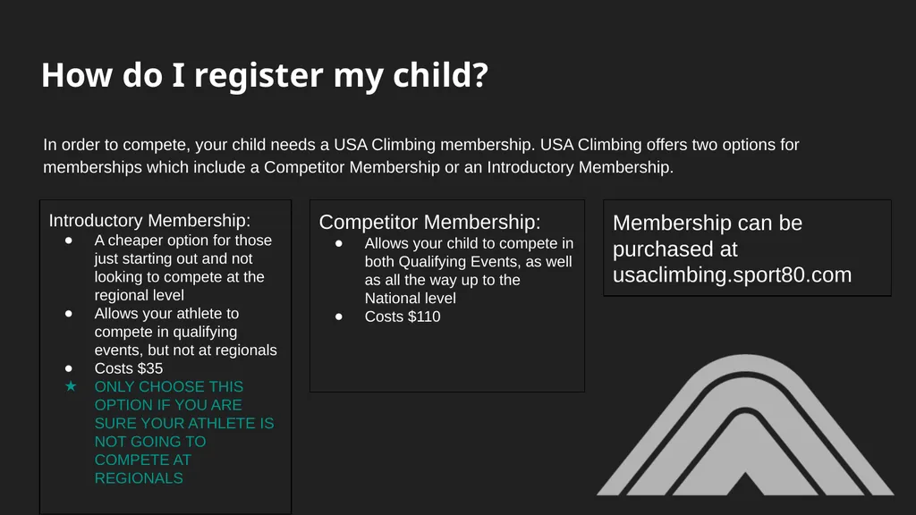GUIDE TO COMPETING USA Climbing Competitions - slide 12 of 15