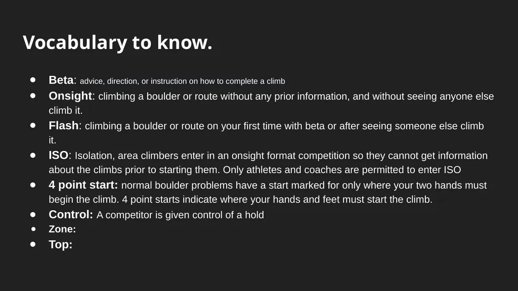 GUIDE TO COMPETING USA Climbing Competitions - slide 4 of 15