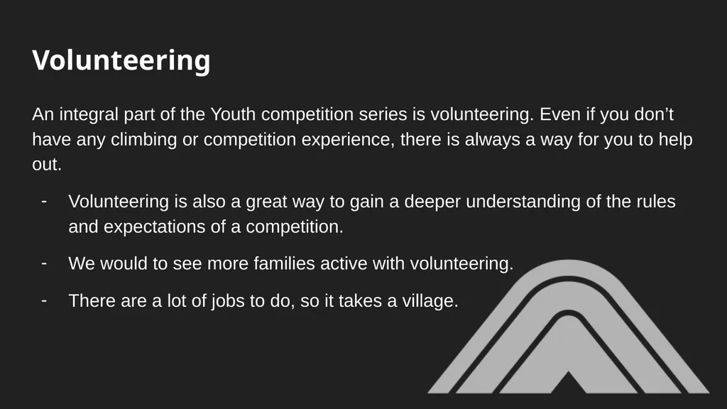 GUIDE TO COMPETING USA Climbing Competitions - slide 13 of 15