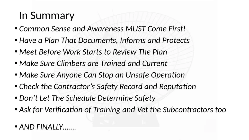 Tower Safety Austin, TX August 11, 2016 Sim A. - slide 24 of 26