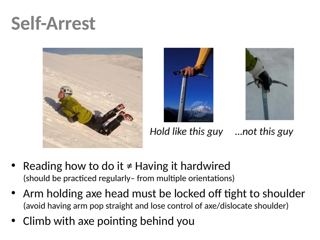 Mountaineering Refresher Brian Hendrickson MITOC - slide 11 of 20