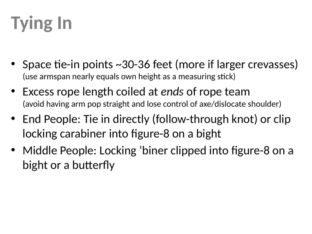 Mountaineering Refresher Brian Hendrickson MITOC - slide 15 of 20