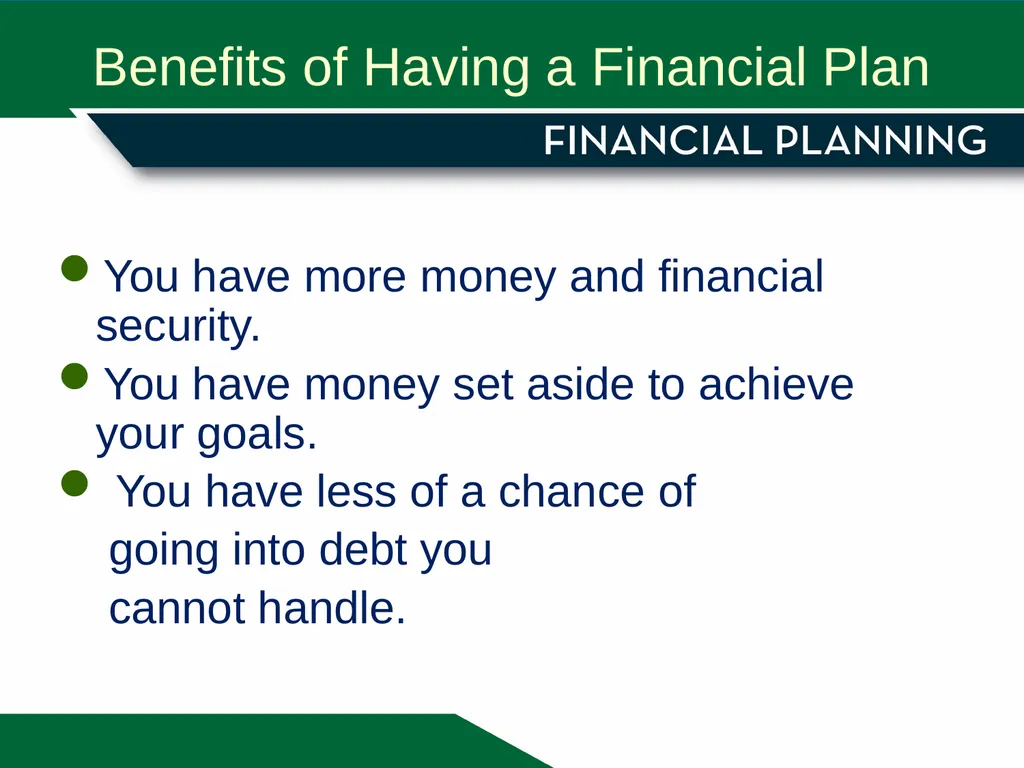 Financial Planning More than budgeting More than - slide 4 of 10