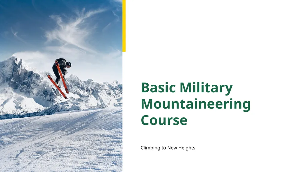Basic Military Mountaineering Course Climbing to - slide 1 of 12
