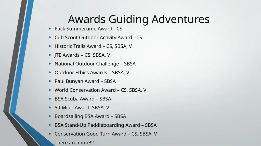 Outdoor Program Planning Outdoor Program – who, - slide 11 of 28