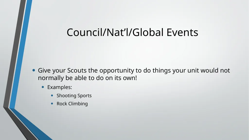 Outdoor Program Planning Outdoor Program – who, - slide 26 of 28