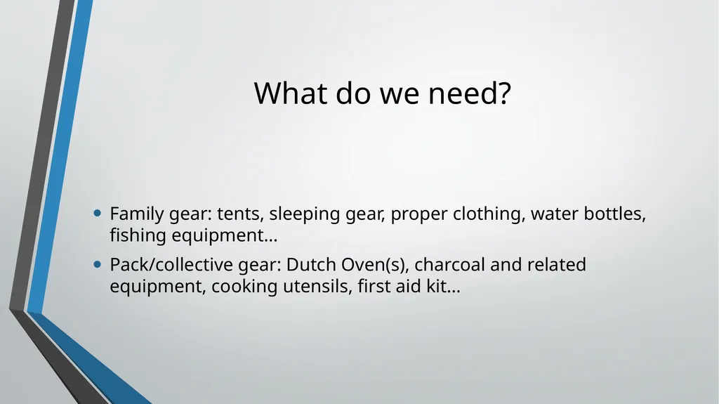 Outdoor Program Planning Outdoor Program – who, - slide 20 of 28