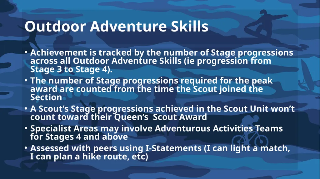 Introduction to Achievement Pathways For Venturers - slide 27 of 39