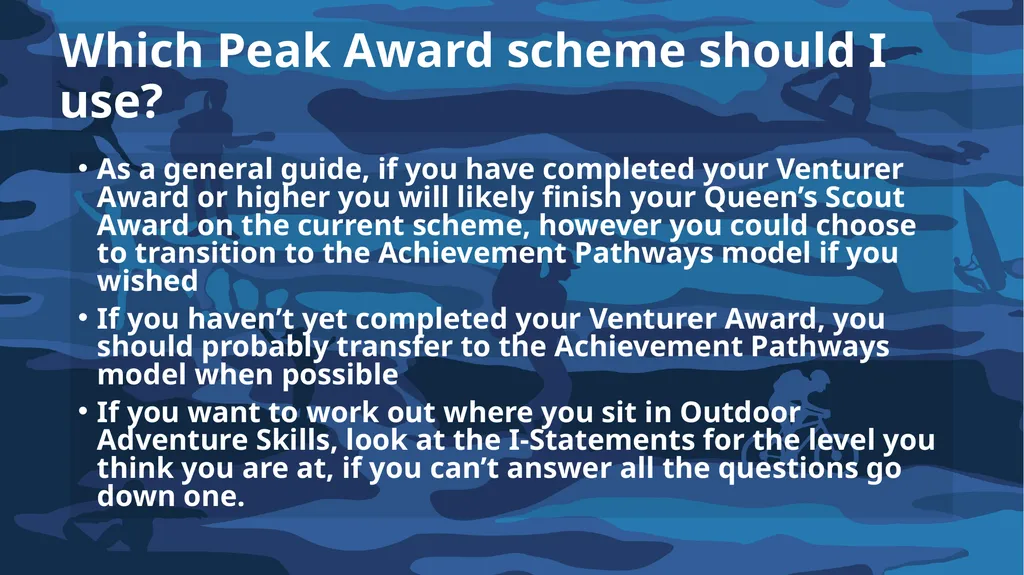 Introduction to Achievement Pathways For Venturers - slide 38 of 39