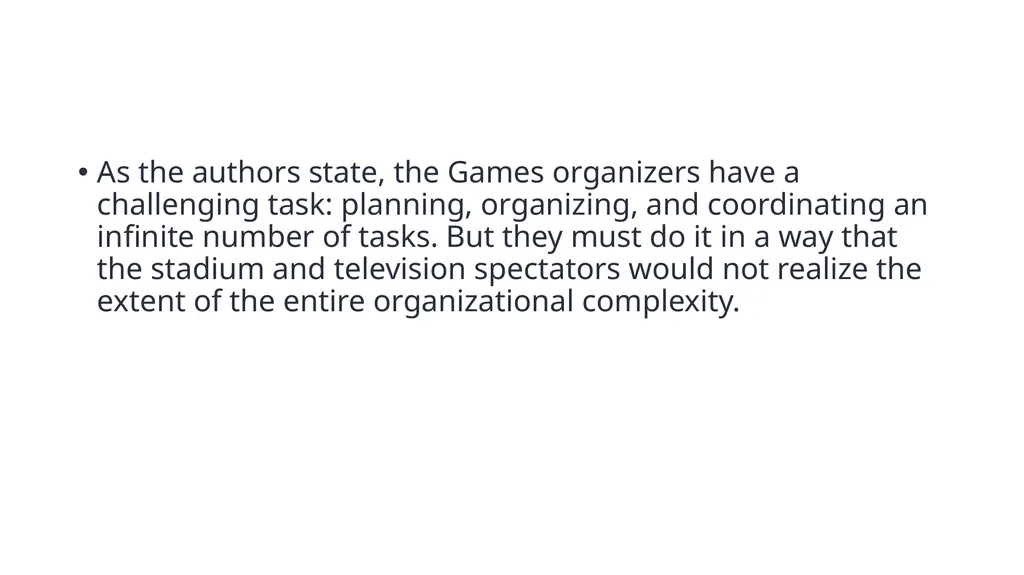 UNIT -3 THE OLYMPIC GAMES Who’s responsible for - slide 3 of 15