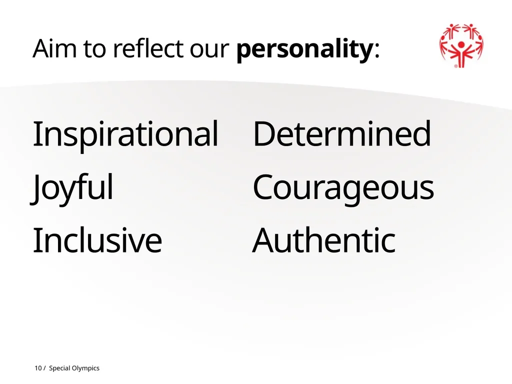 The Special Olympics powerpoint template Some tips - slide 10 of 11