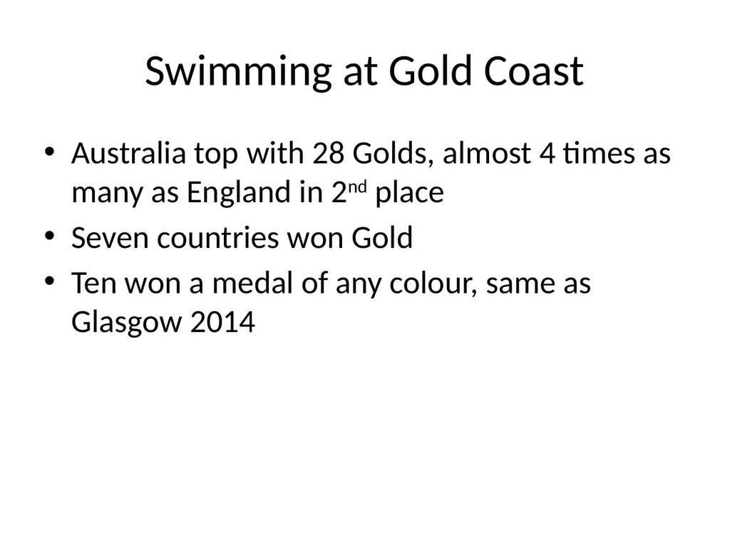 Lessons learned from Gold Coast 2018 and what - slide 19 of 32