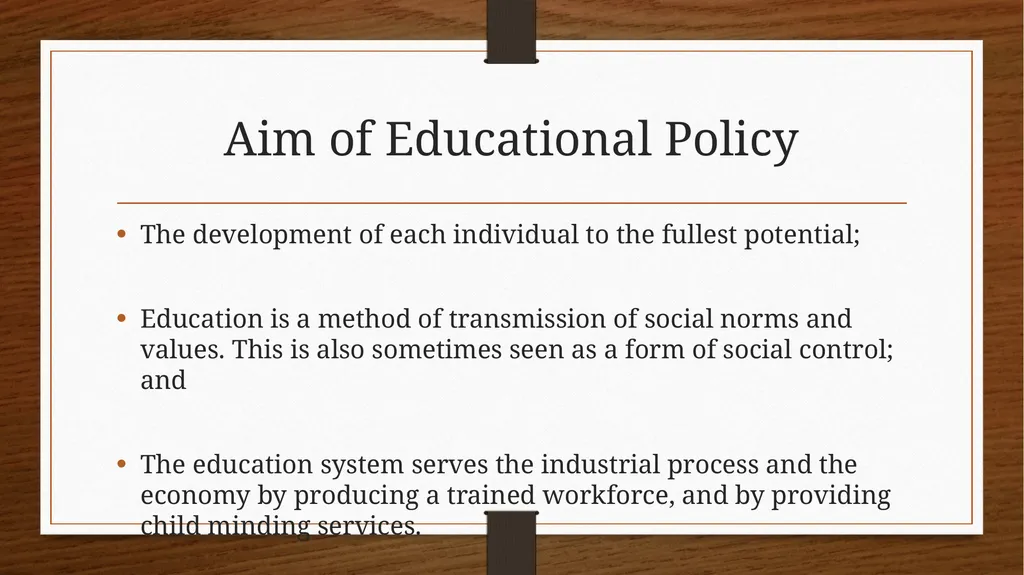 Relationship between Policy and Education Dr V. - slide 41 of 80