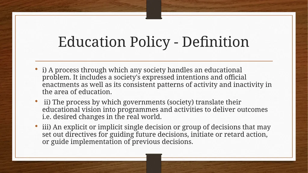 Relationship between Policy and Education Dr V. - slide 40 of 80