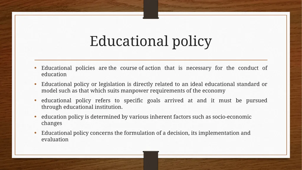 Relationship between Policy and Education Dr V. - slide 38 of 80