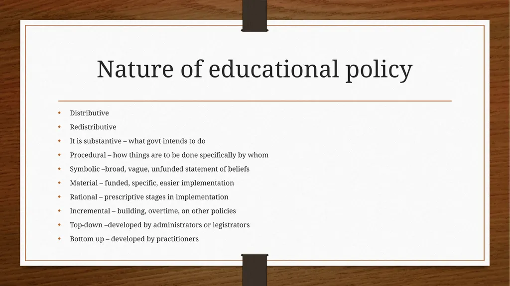 Relationship between Policy and Education Dr V. - slide 39 of 80