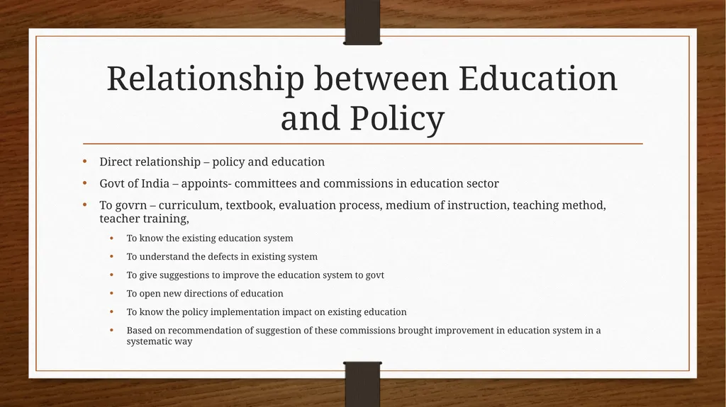 Relationship between Policy and Education Dr V. - slide 17 of 80