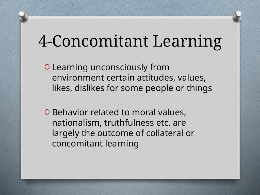 Learning: Concept, Nature and Factors Influencing - slide 10 of 17