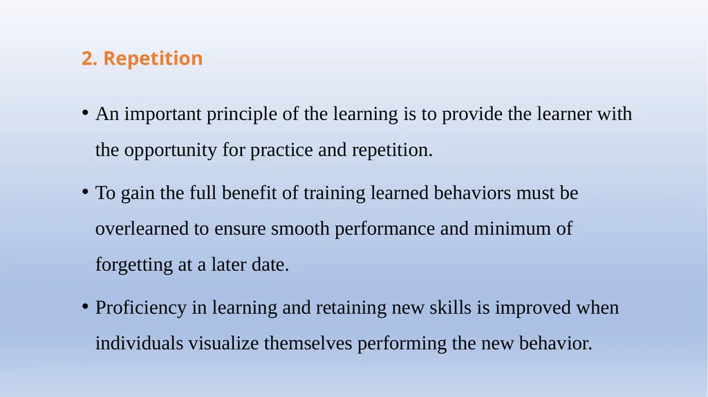 The Principles & Components Of Learning, Memory & - slide 7 of 47