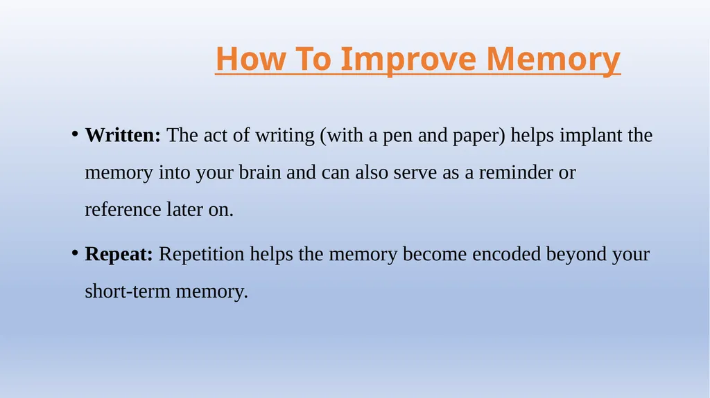 The Principles & Components Of Learning, Memory & - slide 24 of 47