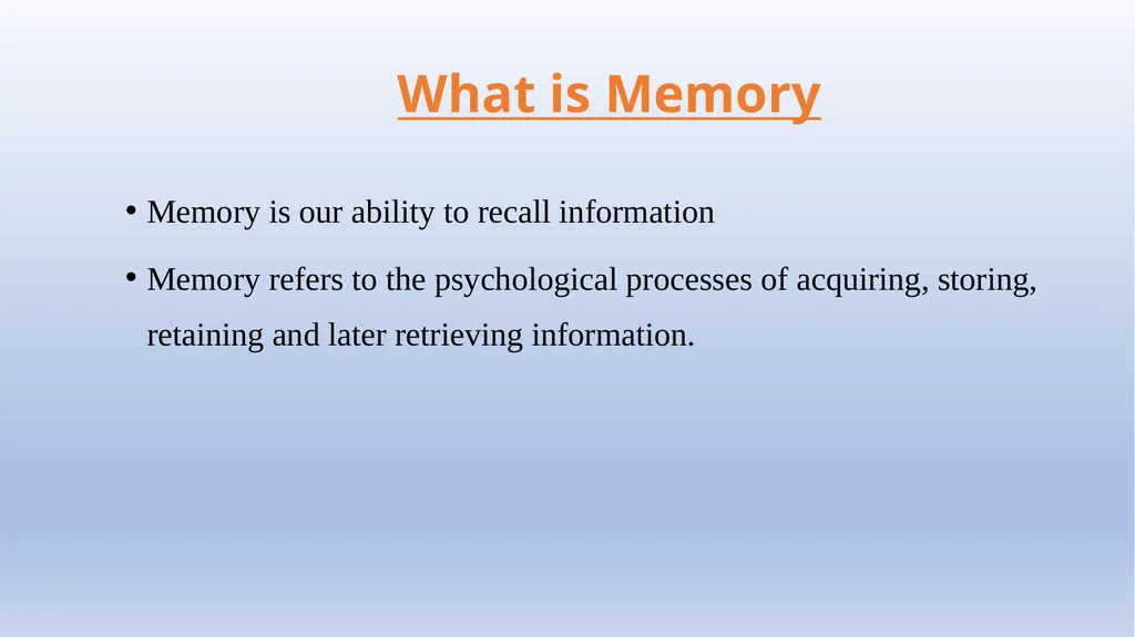 The Principles & Components Of Learning, Memory & - slide 14 of 47