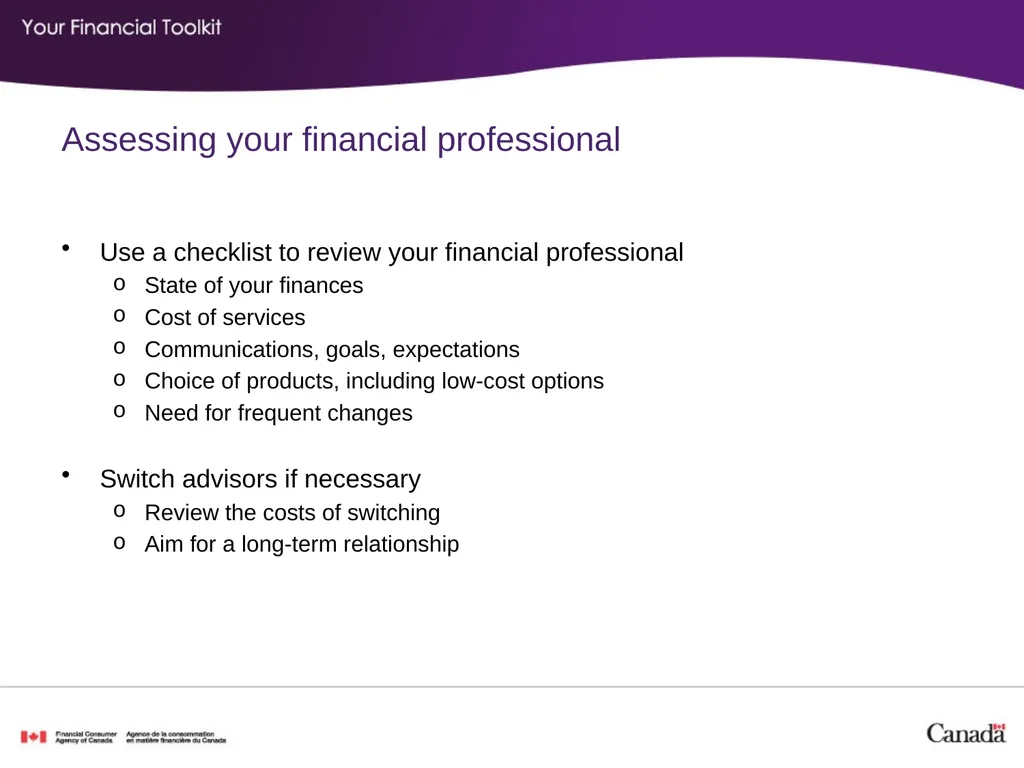 Financial planning Agenda Start time: ____ Break - slide 22 of 30