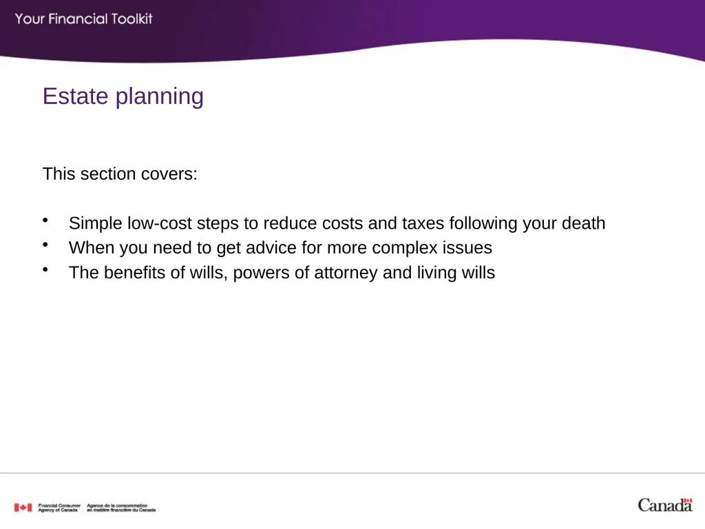 Financial planning Agenda Start time: ____ Break - slide 25 of 30