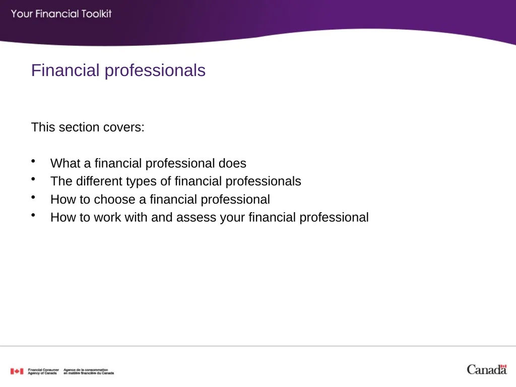 Financial planning Agenda Start time: ____ Break - slide 18 of 30