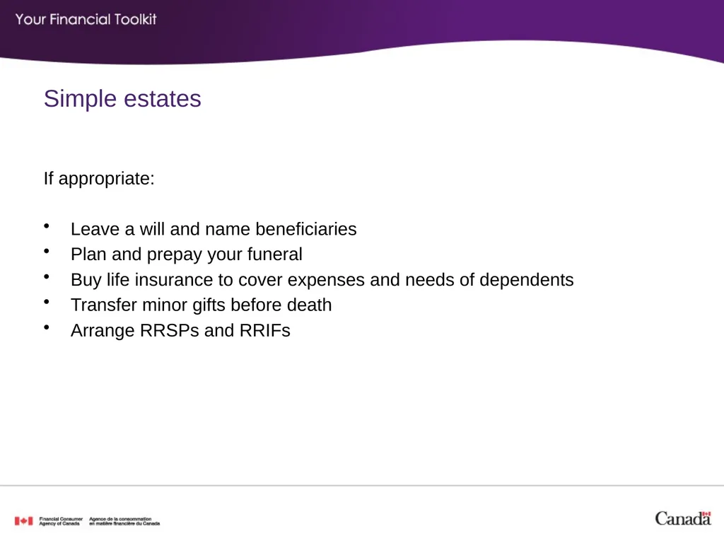 Financial planning Agenda Start time: ____ Break - slide 27 of 30