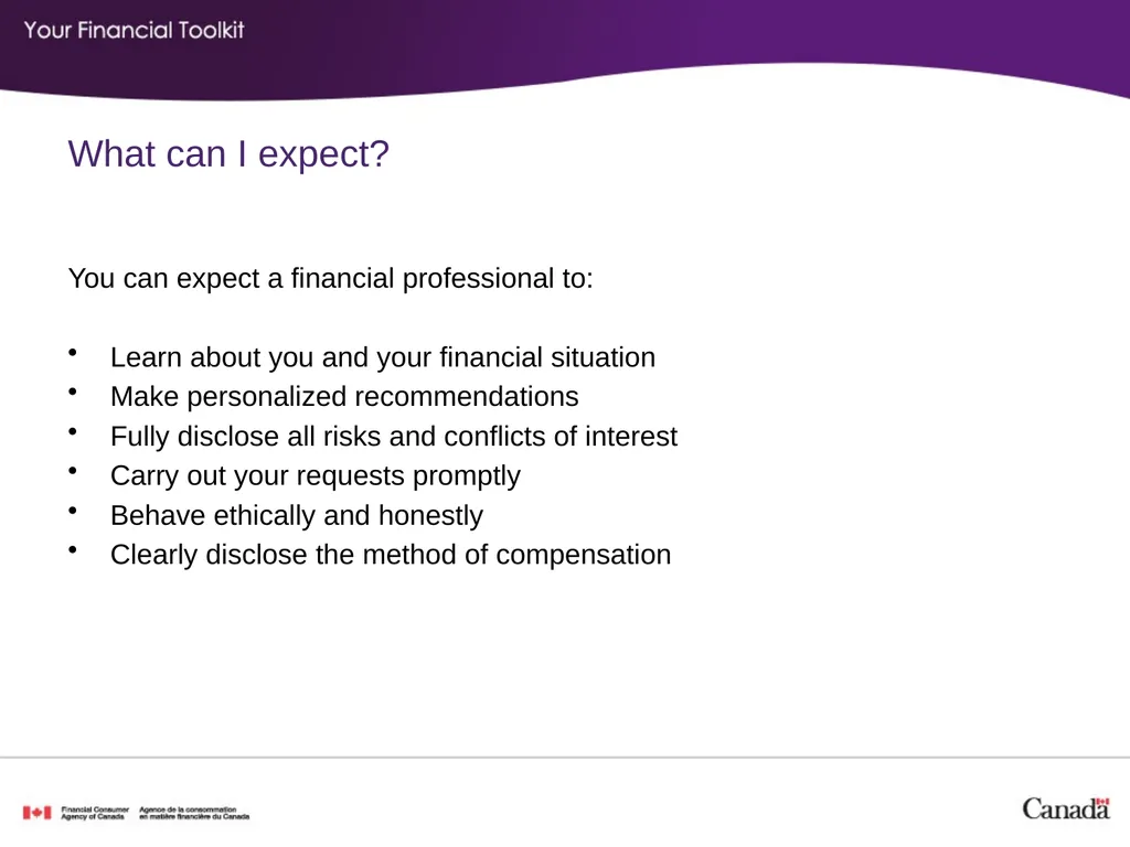 Financial planning Agenda Start time: ____ Break - slide 20 of 30