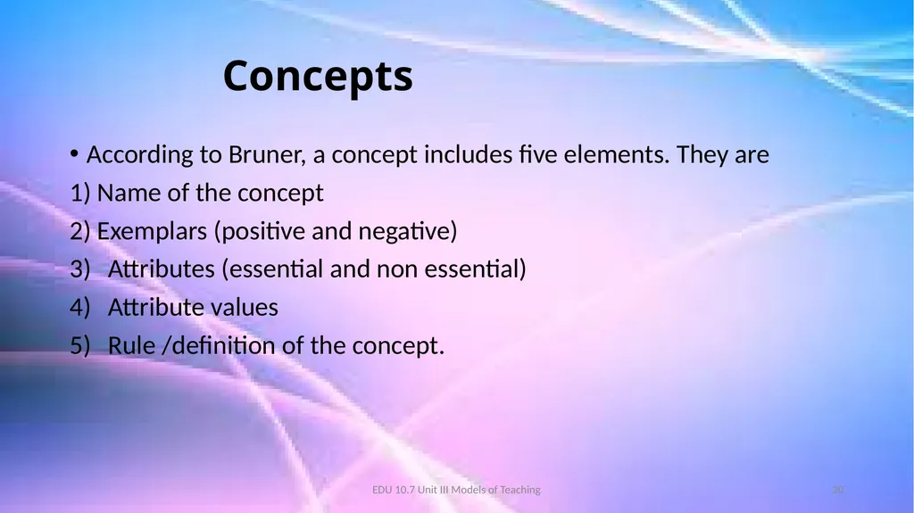 Models of Teaching A model for teaching is a - slide 20 of 42